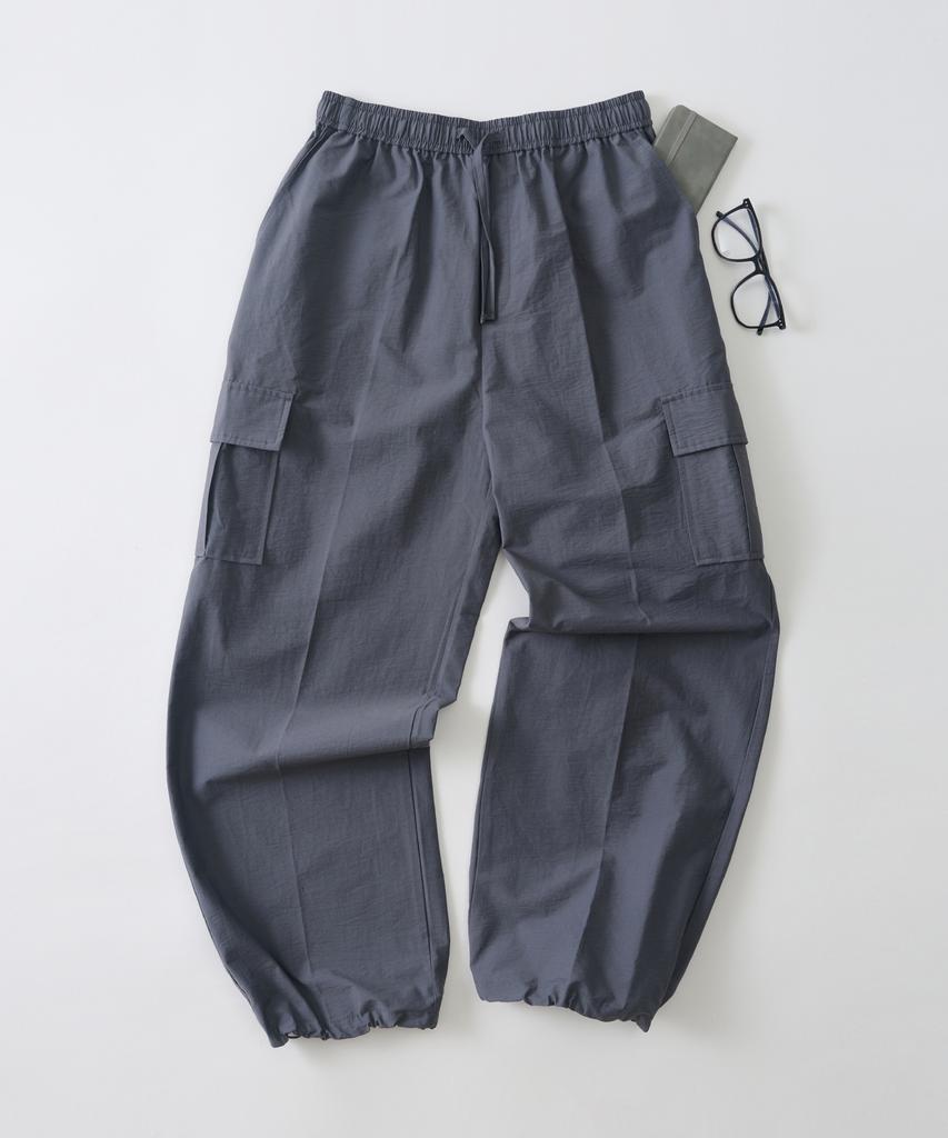 ANALOG MOOD Semi-Wide String Cargo Pants (Charcoal)