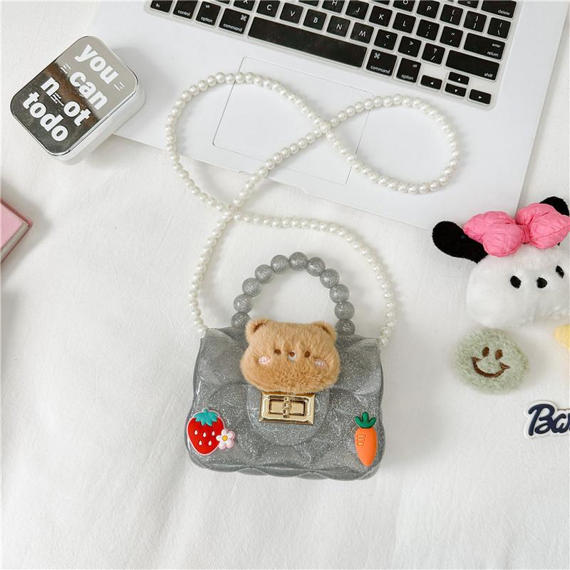 Rabbit Animal Plush Dolls Pearl Shoulder Strap Small Trendy Girl Shoulder Bag