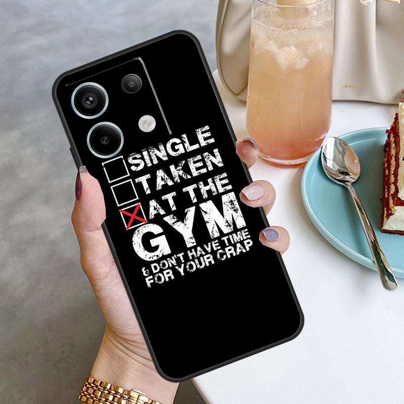 Bodybuilding Gym Fitness Quotes Case For Xiaomi Redmi 12 9C 10C 12C 13C Redmi Note 13 12 9 10 11 Pro 9S 10S 11S 12S Coque