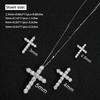 3mm 4mm 5mm Moissanite Cross Necklace GRA Certified S925 Silver Jesus Pendant Neck Chain for Women Engagement Bridal Fine Jewely