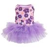 Hundekleid mit Rüschenrock und dekorativer Schleife für kleine Haustiere Bequemer weicher Stoff Ärmelloses Design Geeignet für den täglichen Gebrauch und besondere Anlässe
