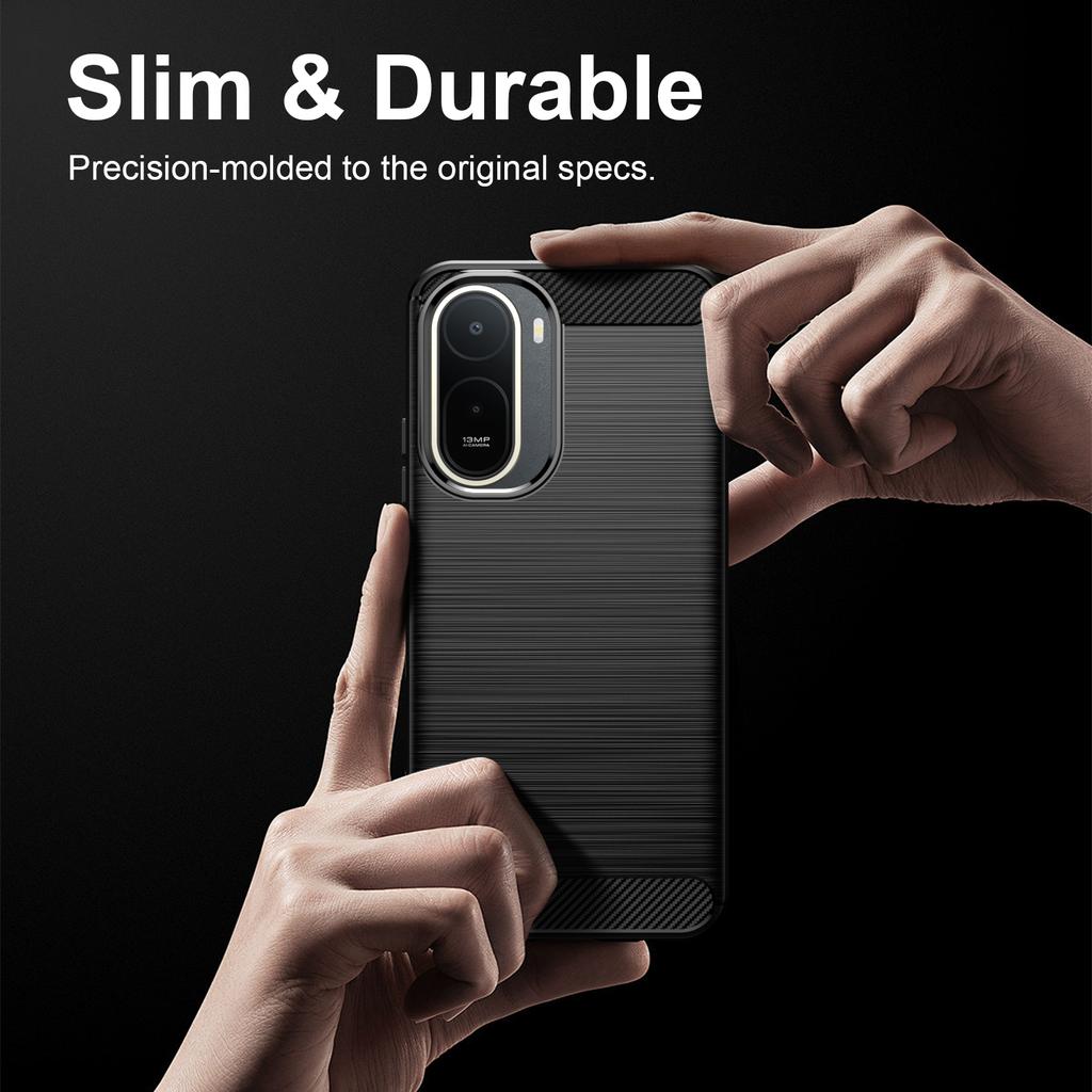 For Redmi Note 15 14 13 12 Pro Plus12s Carbon Fiber Brushed Texture Anti-Fingerprint PhoneCase For Redmi A7Pro 15A 15C 14C A5 15