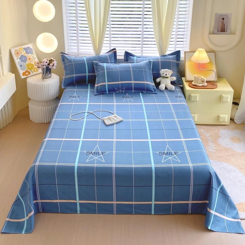 Geometric Patterns Bed Sheet Set 3Pcs Household Bedspread Pillowcases Fashion Skin-friendly Comfortable Breathable Bedding Set