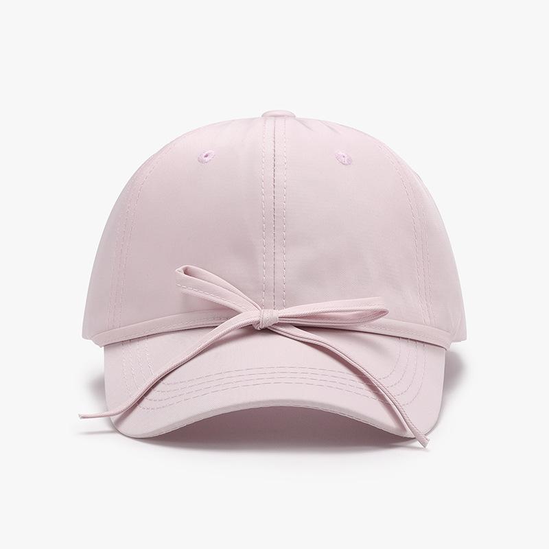 Spring and Autumn Bow Quick Dry Soft Top Women's Baseball Cap Outdoor Cross-Border Versatile Breathable Curved Brim Cap