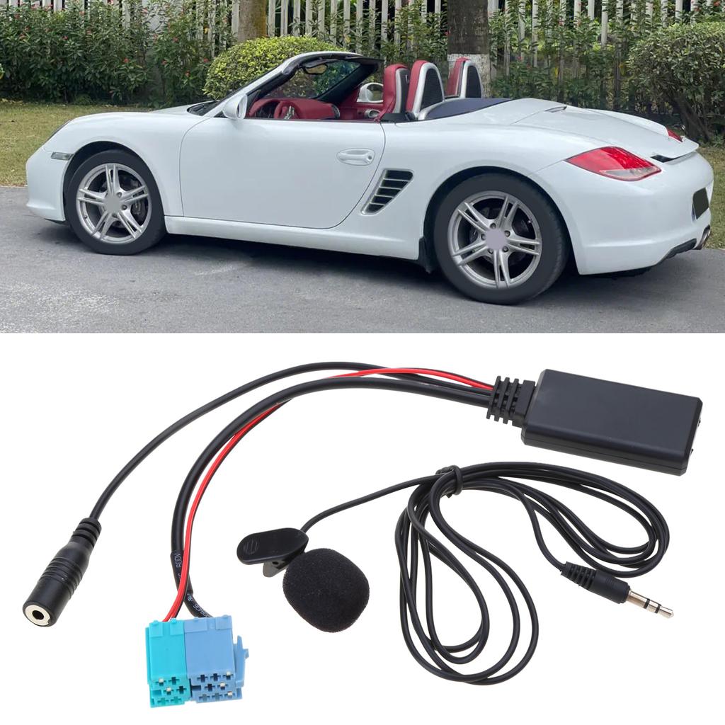 Bezdrátový Bluetooth-kompatibilní audio adaptér do auta Mikrofon pro rádio Becker Náhrada Mini ISO 6pinový 8pinový kabelový adaptér