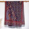 Scarf women's outer with ethnic style imitation cashmere shawl desert seaside travel warm cashew flower scarf thin