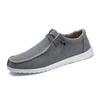 Scarpe Casual da Uomo in Tela Tinta Unita con Lacci Lino Punta Rotonda Scarpe Outdoor 2024