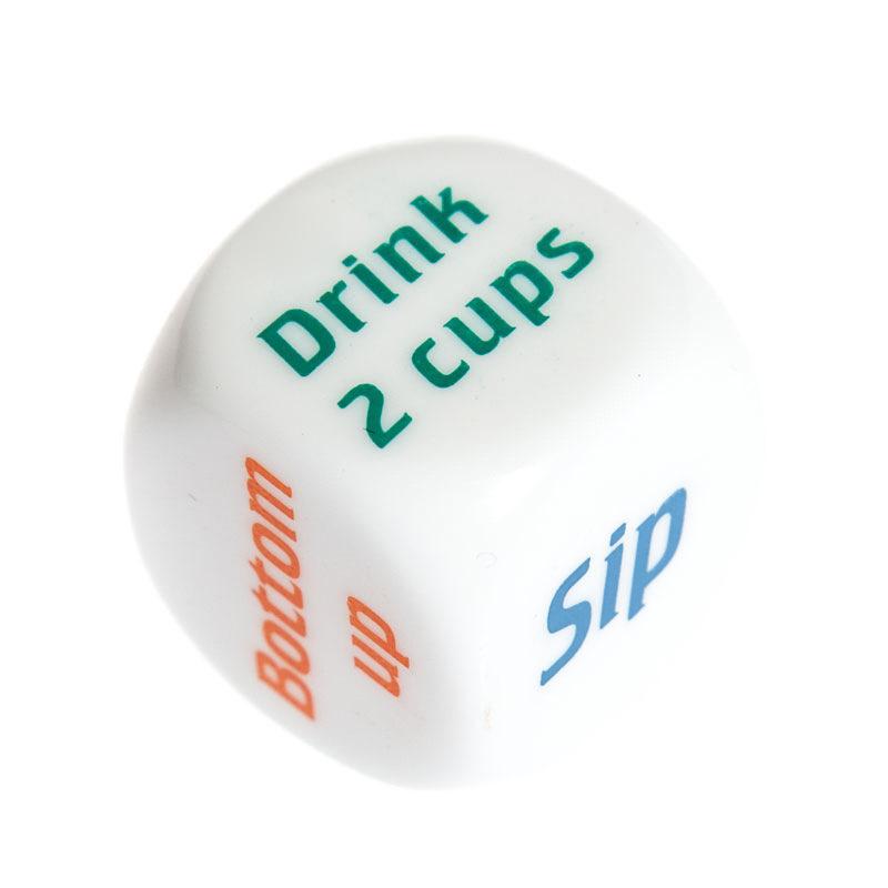 Drinking Game Dice Drop Resistant Clear Printed Commands Smooth Surface for Cocktail Party Bachelorette Trip Game Props