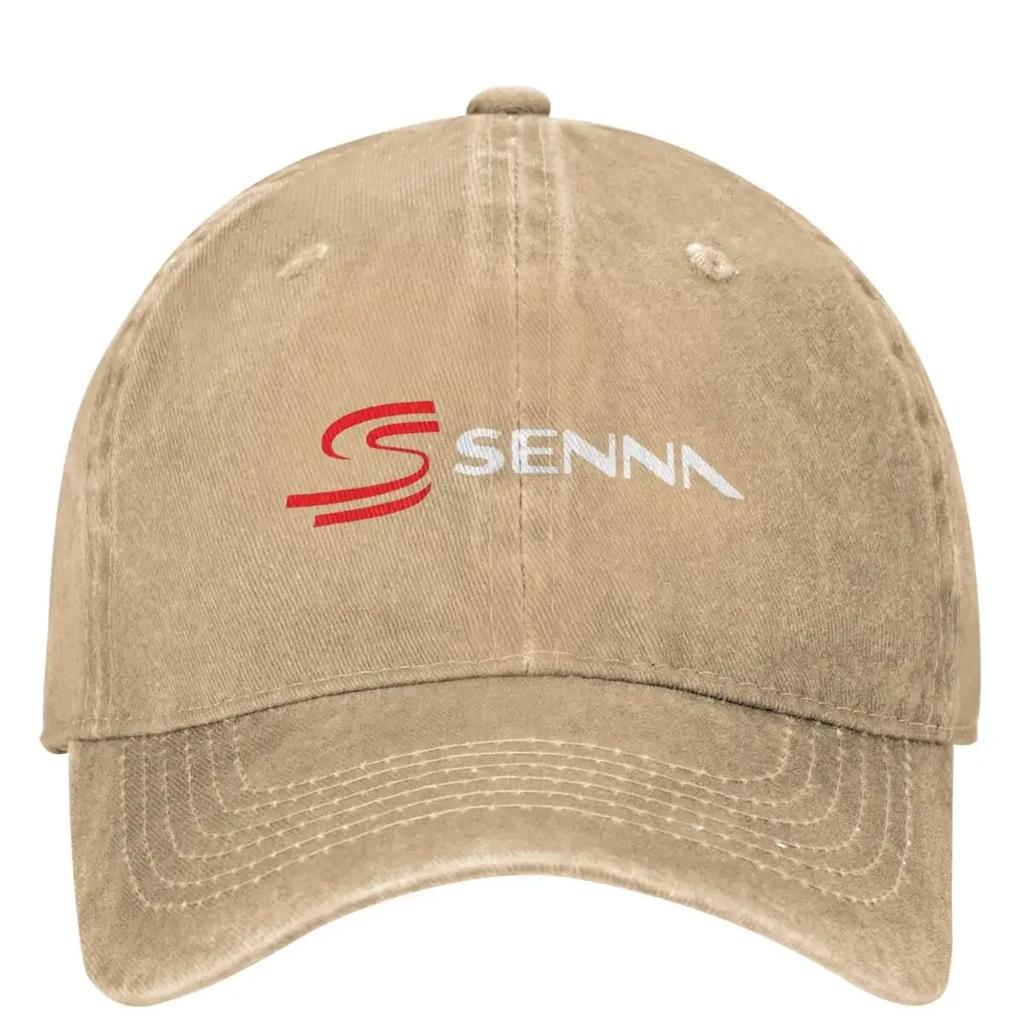 Ayrton Senna Logo Denim Baseball Cap Hiking Fishing Hip Hop Hats Summer Unisex Men Trendy Sunshade Snapback Cap