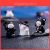 Adorables Mini Figurines d'Ours et d'Elfe d'Halloween Décorations Artisanales en Résine Bricolage