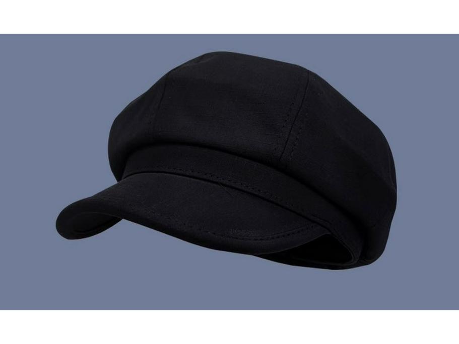 Women's British Style Octagonal Beret: Versatile Wool Painter Hat for Large Head, Slims Face, Duckbill Newsboy Cap for Autumn & Winter.