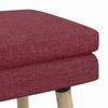Double Layer Bench Wine Red 60 X 40 X 46 Cm Fabric