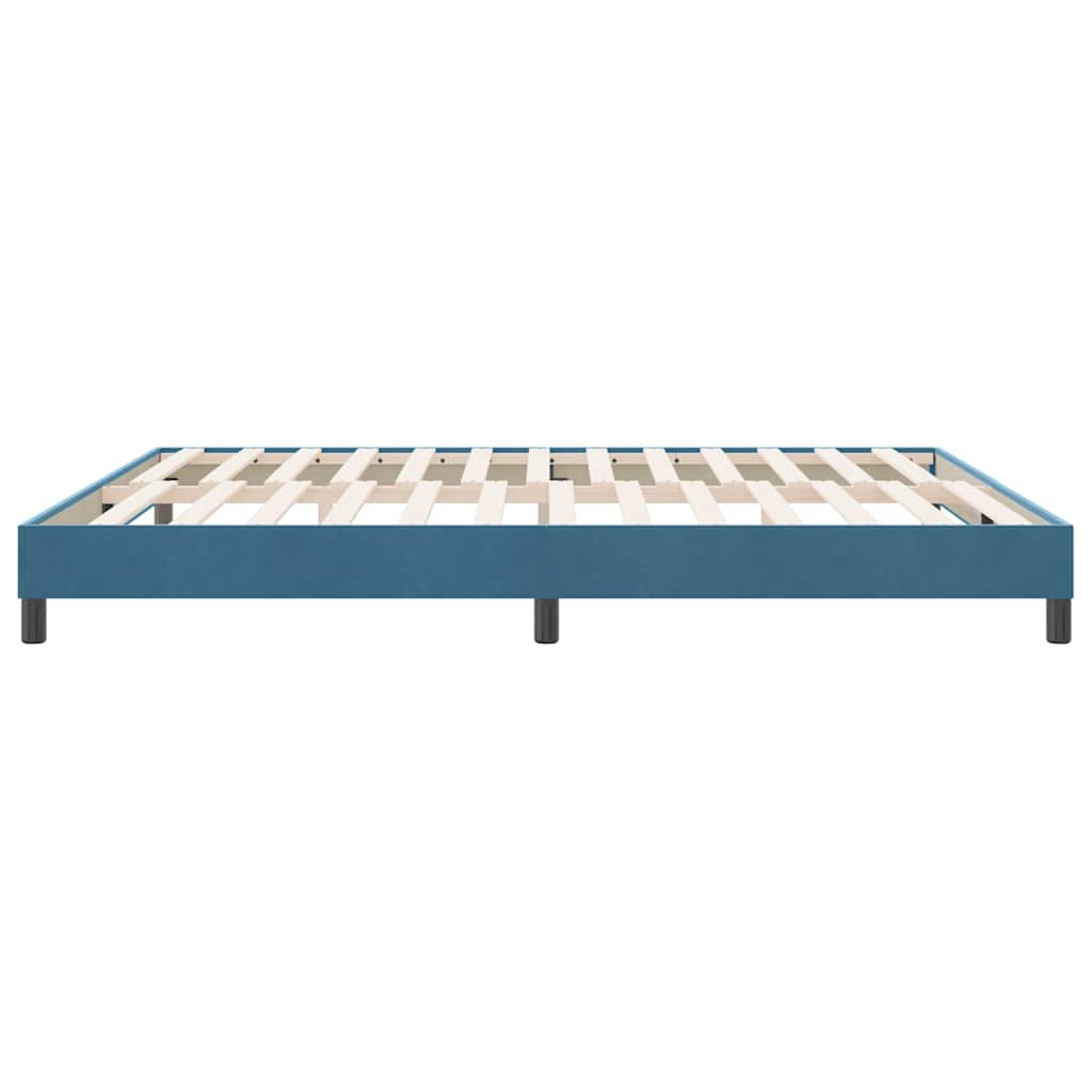 Łóżko Typu Box Spring Bez Materaca Ciemnoniebieskie 180X220 Cm