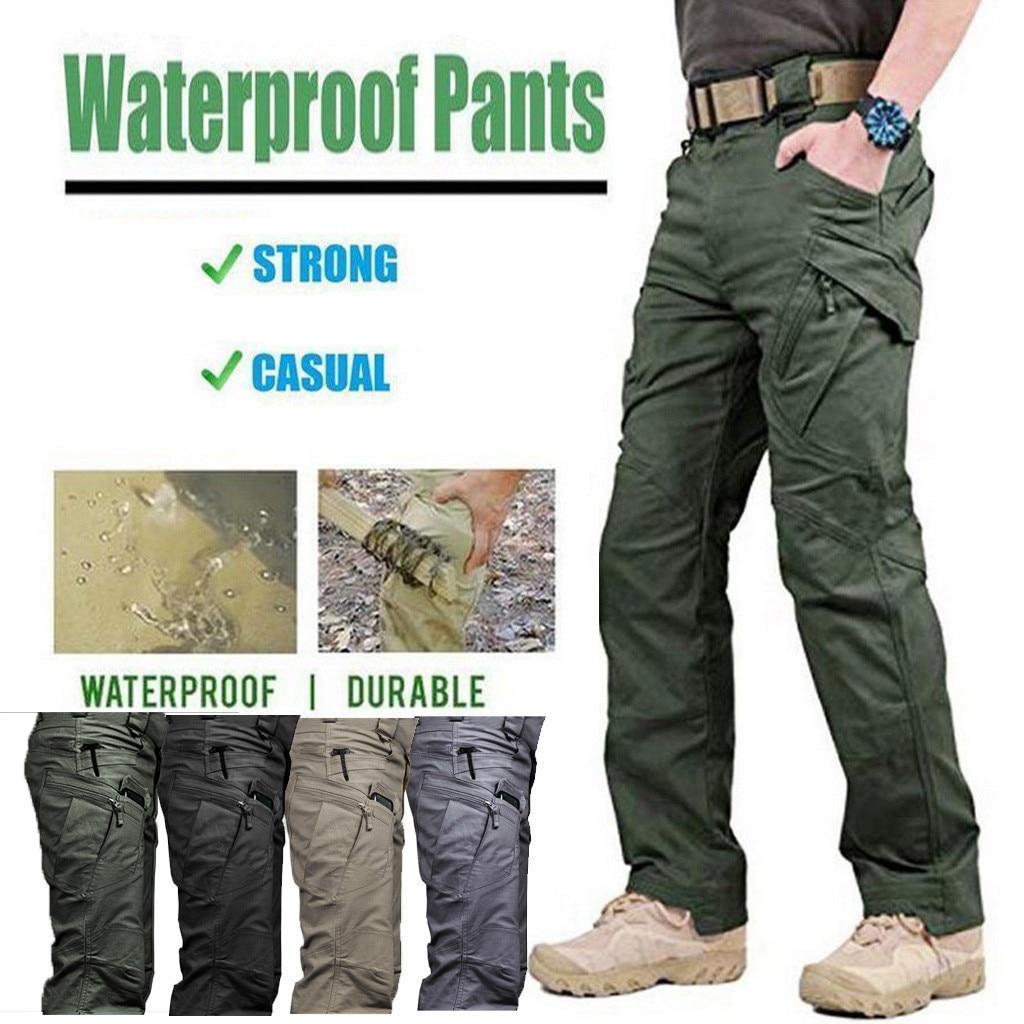 Men's Multi-pocket Scratch-proof Waterproof Pants For Outdoor Camping Climbing Trousers Multifunctional Tactical Pants Overalls