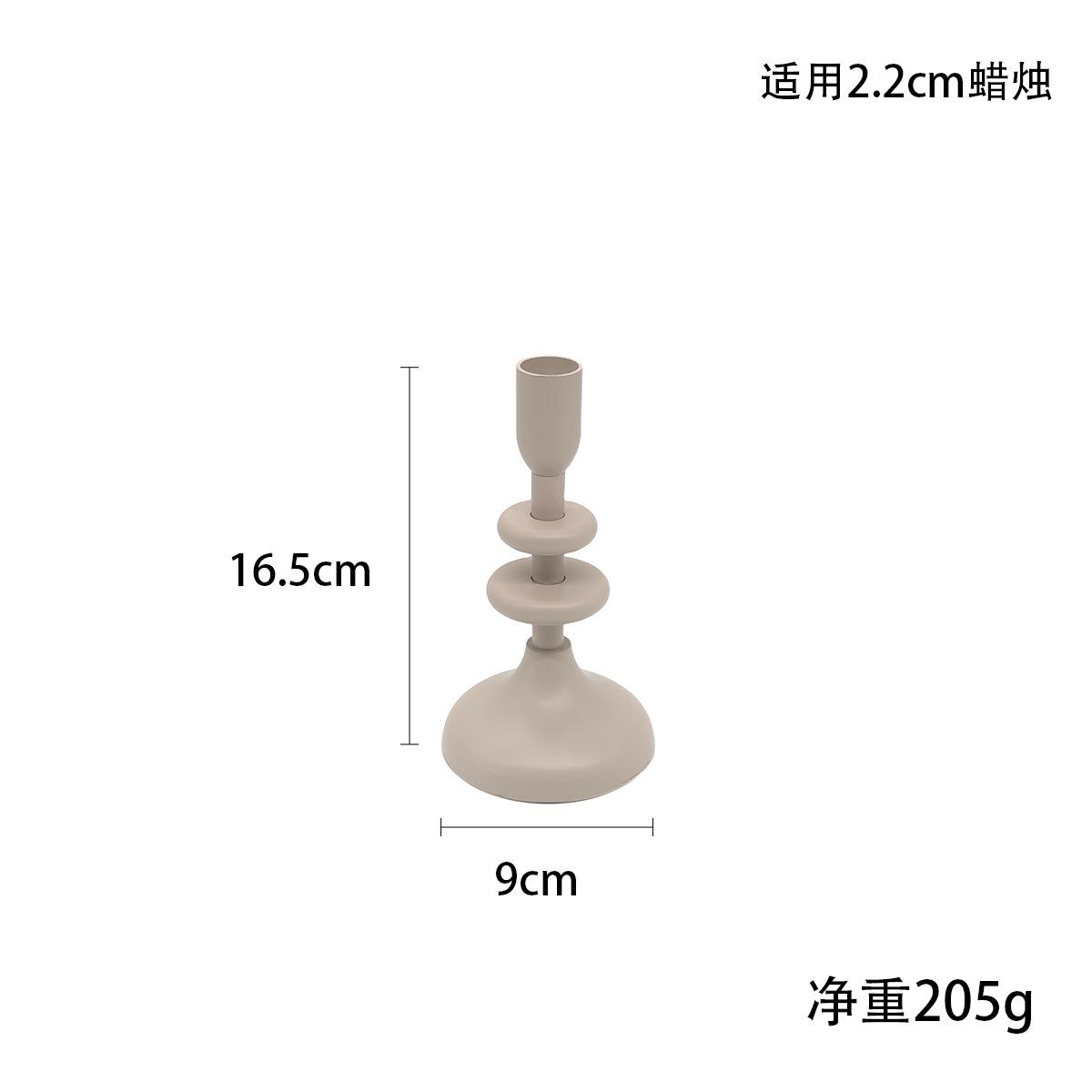 Elegant Beige Aluminum Candelabra European Retro Tall Candle Stand for Dining Wedding 1pc