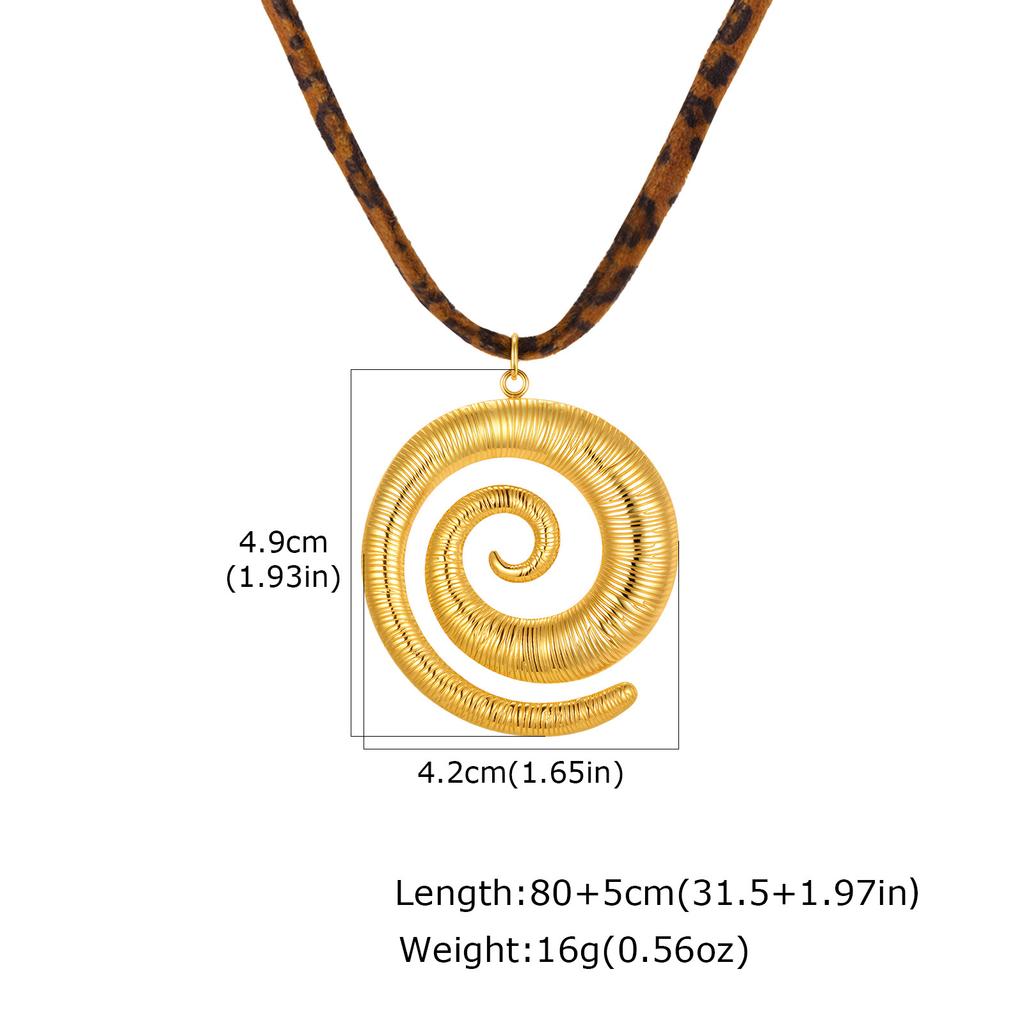 Summer Feminine Glamour Jewelry, Ocean Wind Stainless Steel Starfish Shell Pendant Leopard Velvet Necklace Nc-2764
