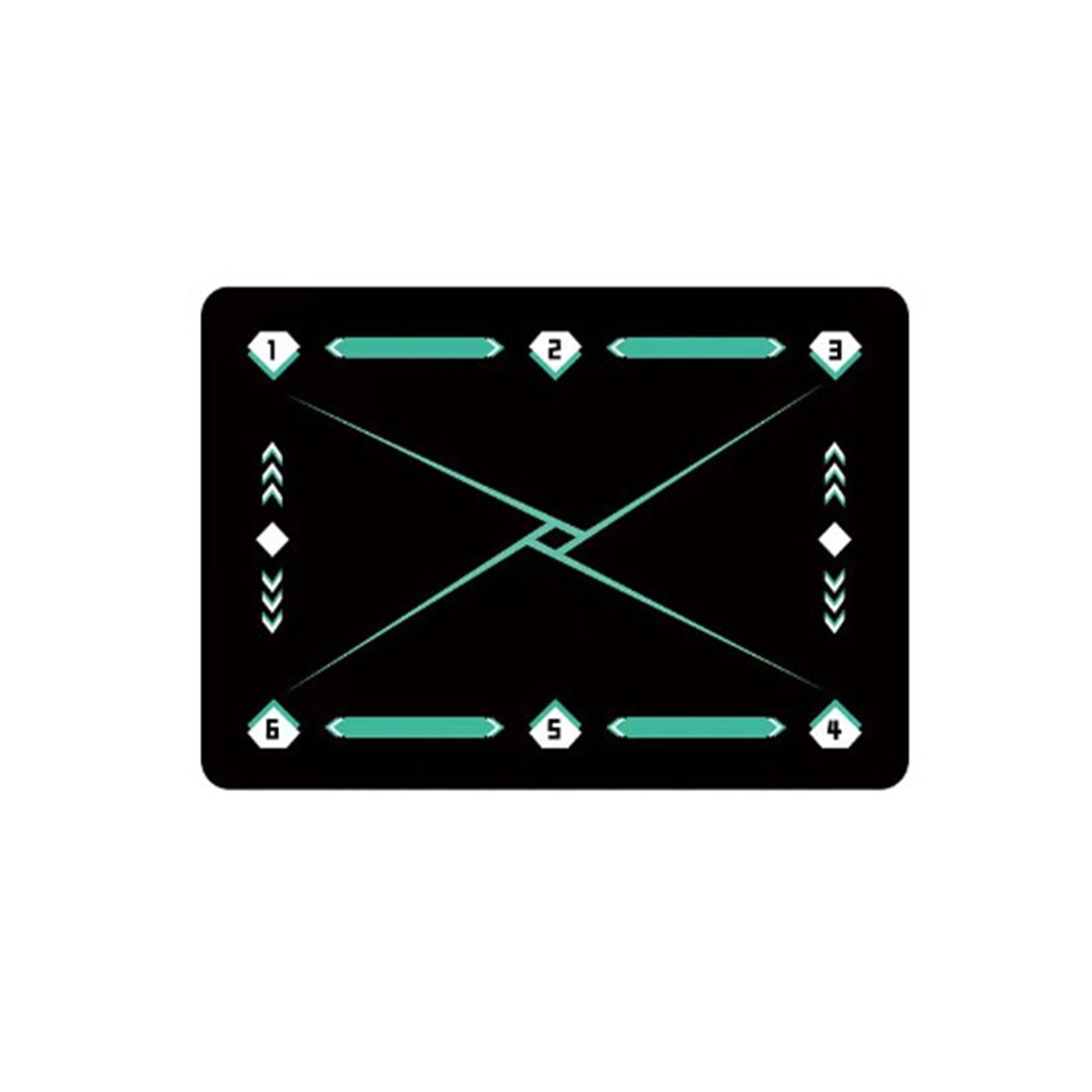 Тренировочный коврик для футбольных шагов, Бесшумные вспомогательные опоры для ведения мяча, Футбольный тренер, Износостойкий тренировочный коврик для футбольных тренировок с контролем ведения мяча, Вспомогательная опора One Size