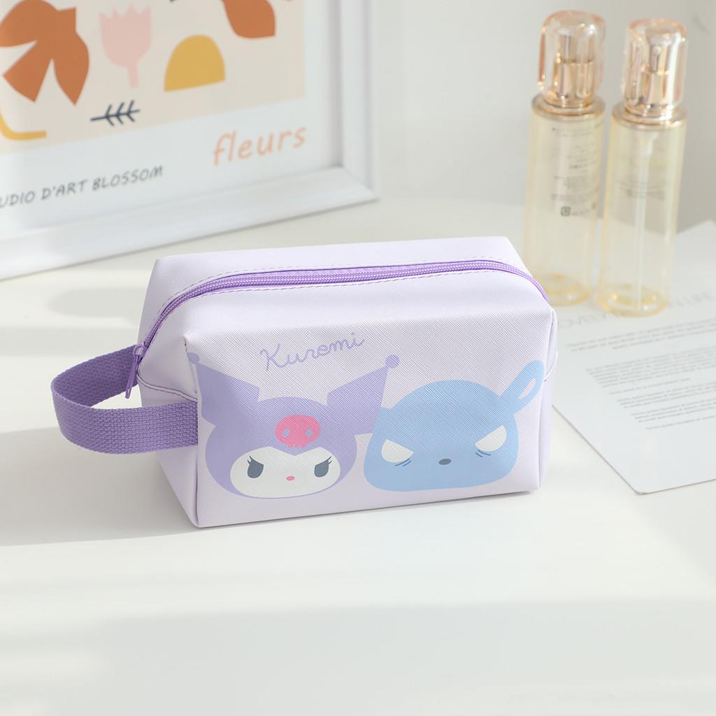 Head Pochacco Polka Dots Pu Travel Storage Bag For Cosmetics And Use Stationery