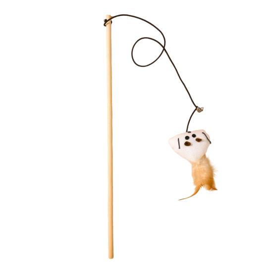 Funny Cat Stick Interactive Toy with Feather Lightweight Cat Teaser Wand Hunting Instinct Activation Cat Teaser Stick for Indoor Cats And Kittens