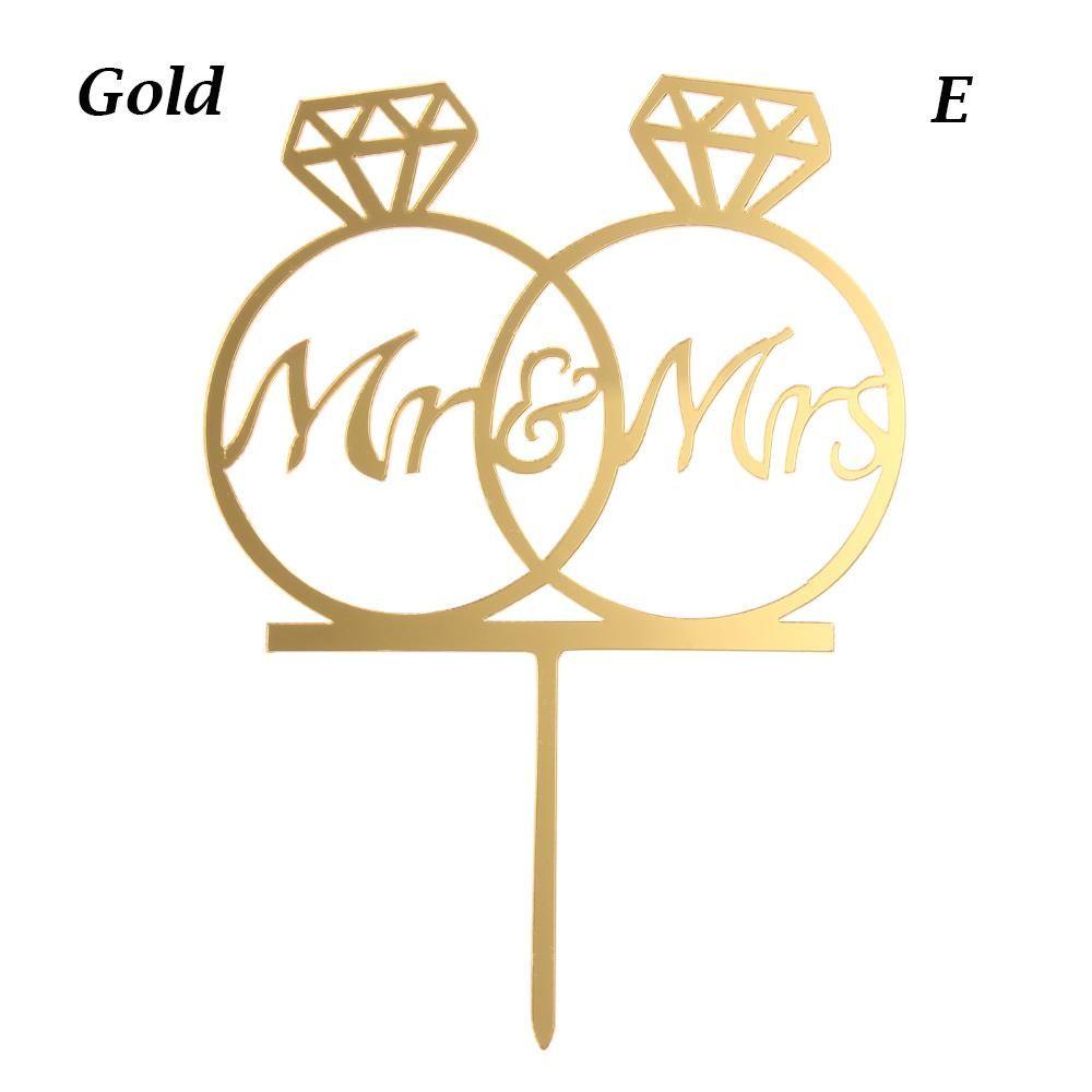 

Чорно-Золоті Весільні Принадлежності DIY Вироби Топпер для Торта Весільні Товари Наречений Наречена Пан Панна Акриловий Декор