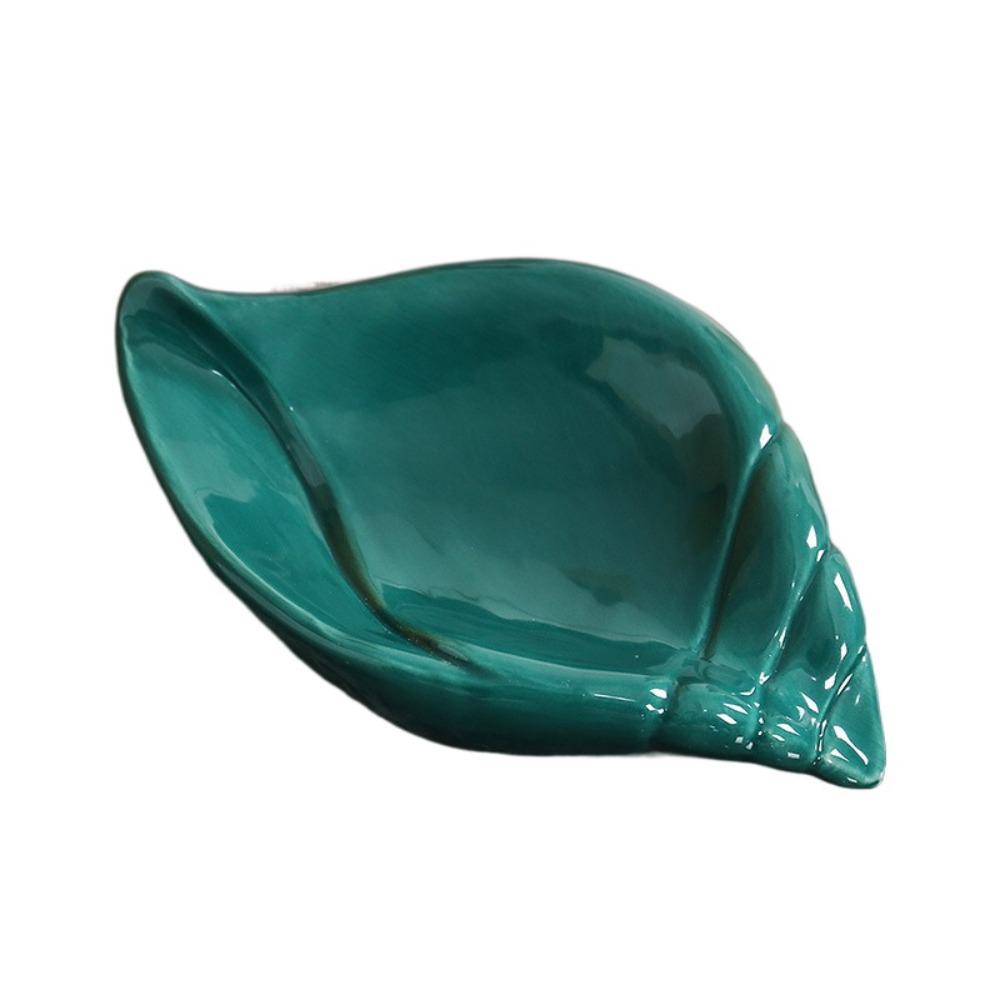 Self Draining Shell Conch Soap Box Ceramic Soap Drying Rack Drain Rack  Wash Basin