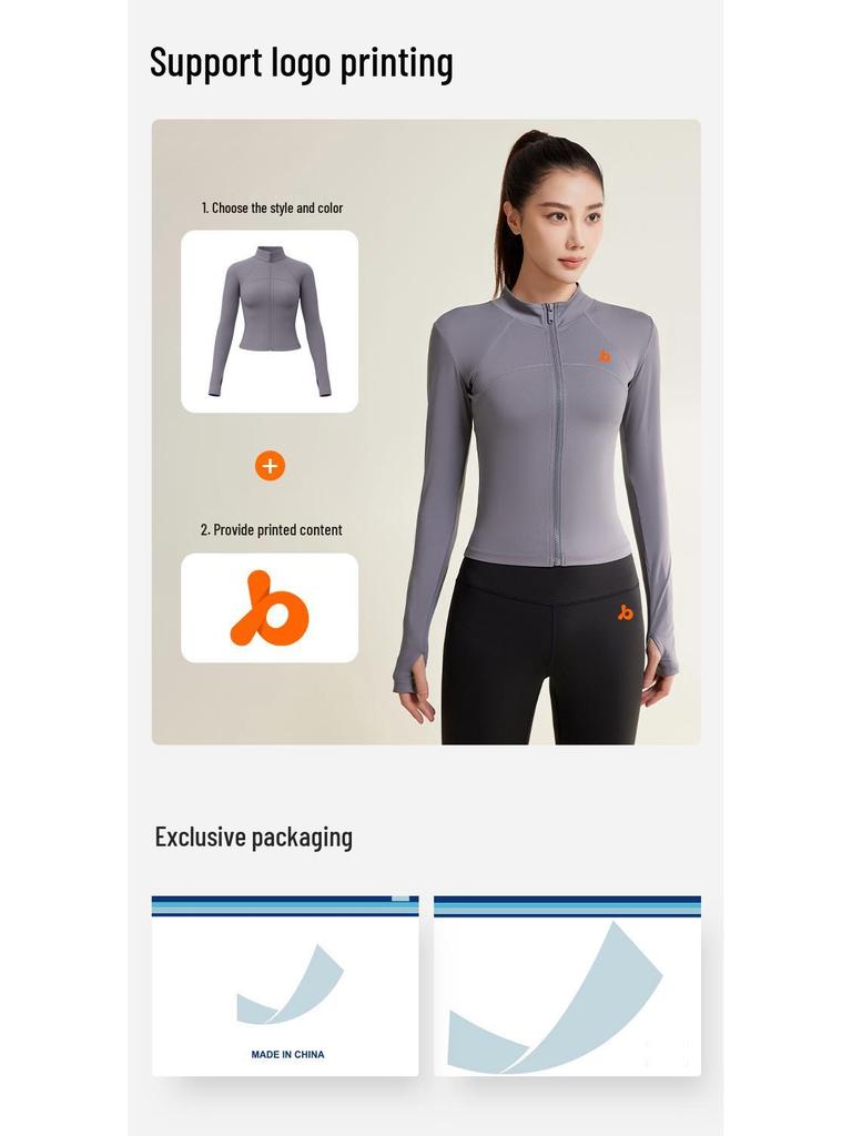 Juyi Hall Colorblock Slim Fit Yoga Jacket with Thumb Holes - Autumn/Winter Fitness Top