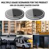 Anti Slip Colorful Cup Holder USB Charging Car Interior Lighting Cup Mats  Auto