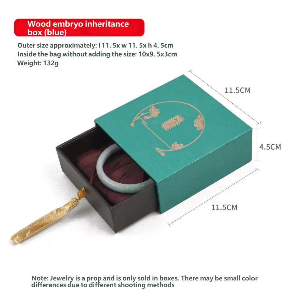 Custom Packaging Box Leather Jewelry Drawer Design Gift Box for Jade Bangle Necklace Gemstone Display Storage