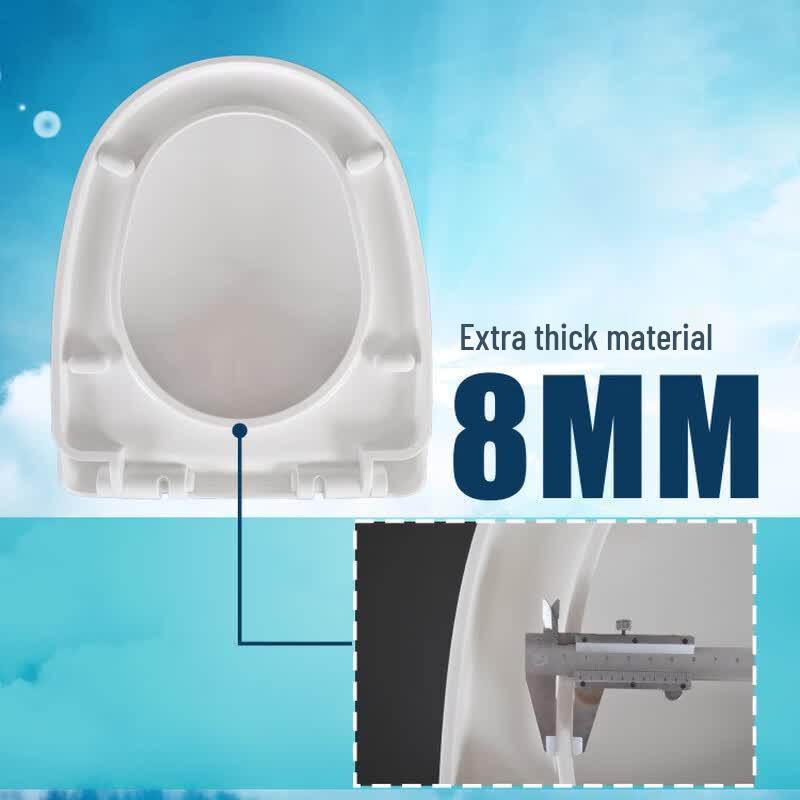 MDNG Universal U-Shaped One-Button Top-Mount Toilet Seat Cover