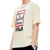 Fila X Have A Good Time Collaboration Large Logo Round Neck Short Sleeve T-Shirt Unisex Tops Cheese-White F11U229103F-IV