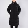 Lining Training Series Casual Windproof Warm Long Hooded Down Jacket Men Outerwear Black AYMR265-1