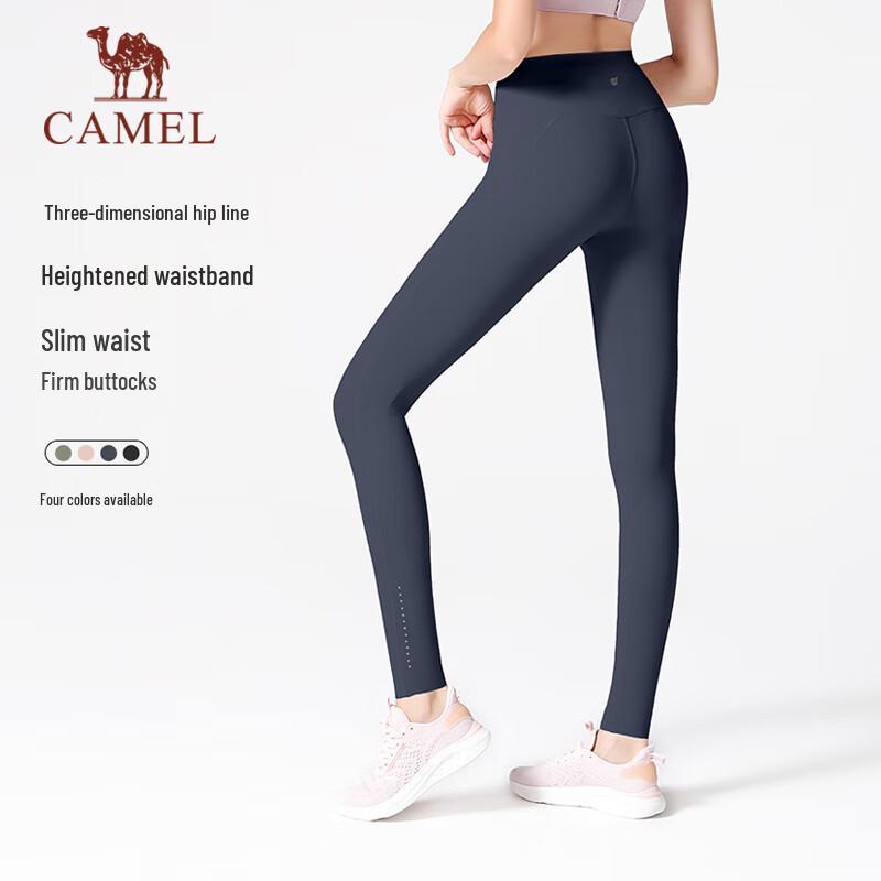 CAMEL Women s High-Waist Seamless Yoga Fitness Leggings S