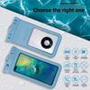 Waterproof Mobile Phone Case: Transparent, Touch-Friendly, Dive-Ready for Swimming, Rafting, and Beach Fun.