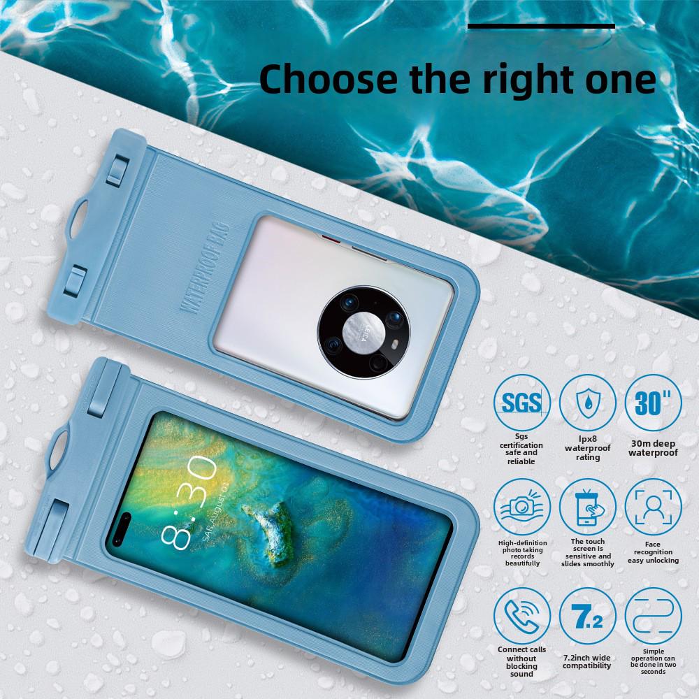Waterproof Mobile Phone Case: Transparent, Touch-Friendly, Dive-Ready for Swimming, Rafting, and Beach Fun.