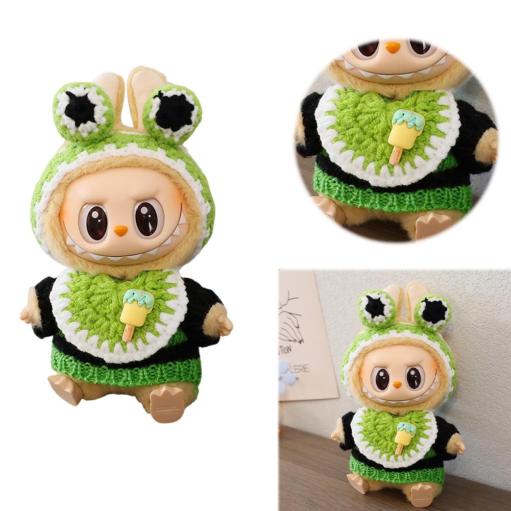 17cm Cute Mini Plush Doll's Clothes Outfit Accessories For Korea Kpop Exo Labubu V1 V2 Idol Doll Sitting Party Clothing DIY Gift