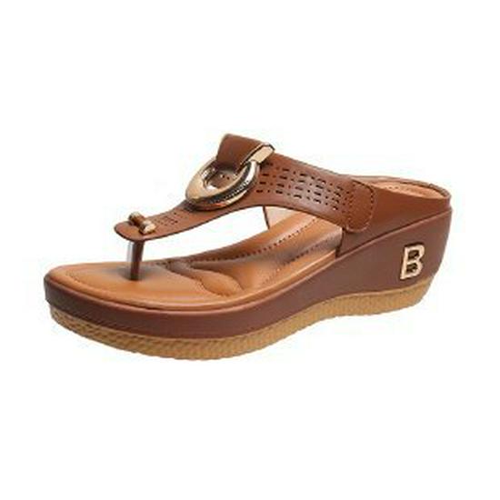 Women s 2022 Summer Wedge Flip-Flop Sandals - European American Plus Size Roman Style 37