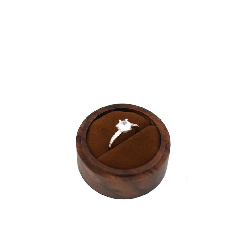 Ringetui aus Holz mit offenem Fenster, transparente Schmuckschatulle für Heiratsantrag, Verlobung, Hochzeitszeremonie