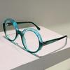 Oversized Round Glasses Women  New Patchwork Blue Light Blocking Optical Frames Trendy Brand Design Decor Eyeglasses