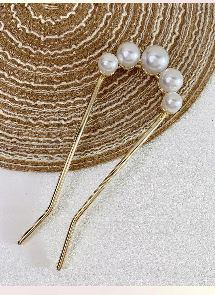 French pearl hair SLIDE wedding headdress pearl hair ornament