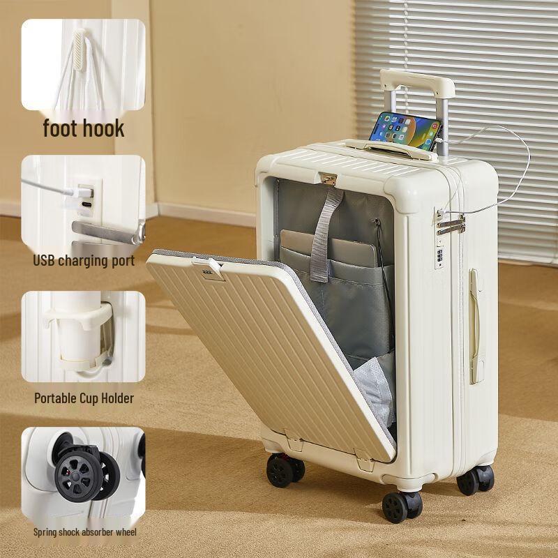 OEING Carry-On Front-Opening Hardside Luggage