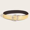 Female Belt Gold Color Glitter Waist Belt Decorative Belts for Womens Jeans