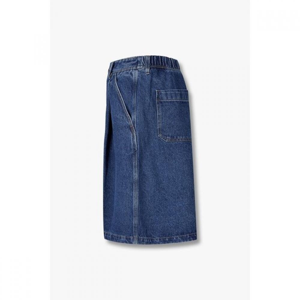 Studio Tomboy Denim Bermuda Pants Tuck Pleat  9176262982ct 