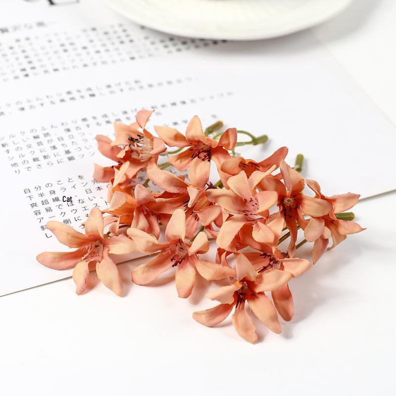 8.5cm Orchid Silk Flower Wreath Headdress Kit for Weddings