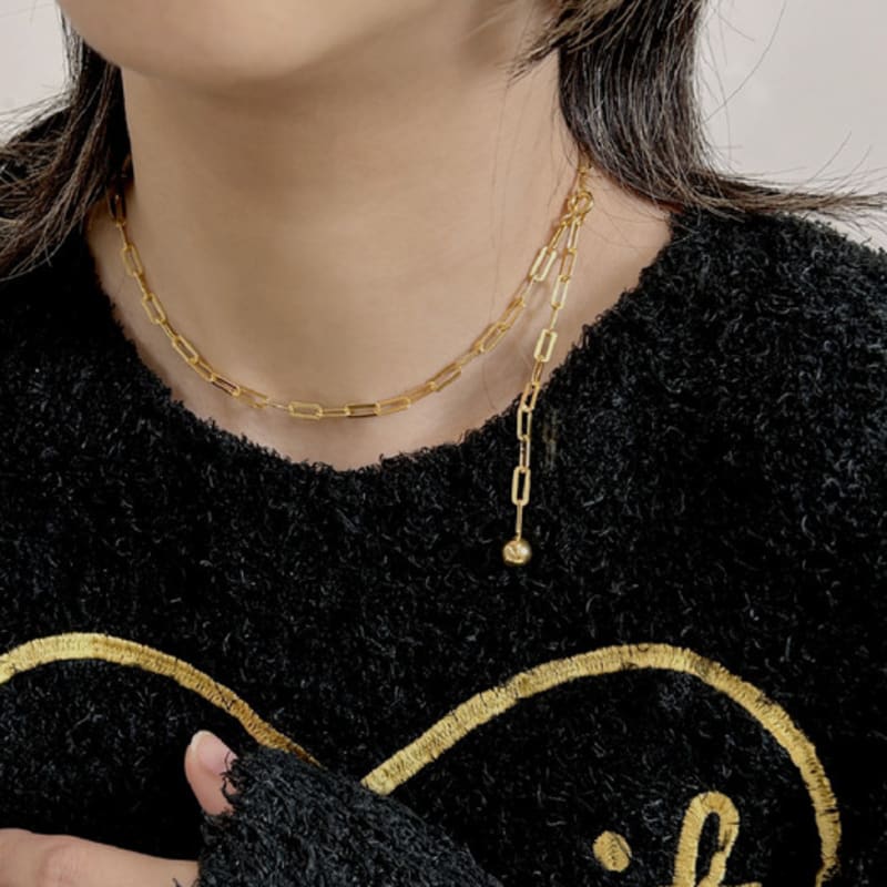 metamic Square Link Chain Bracelet