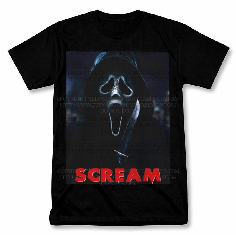 

Ghostface Scream Horror Movie Graphic T Shirt Vintage Style Scary Film Fan Tee S
