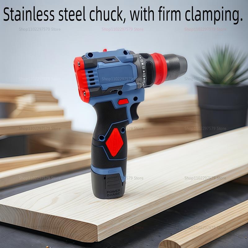 16.8V 2in1 LithiumBrushlessDrill Electric Screwdriver Cordless Power Tool for Home DIY Furniture Installation Automotive Repairs