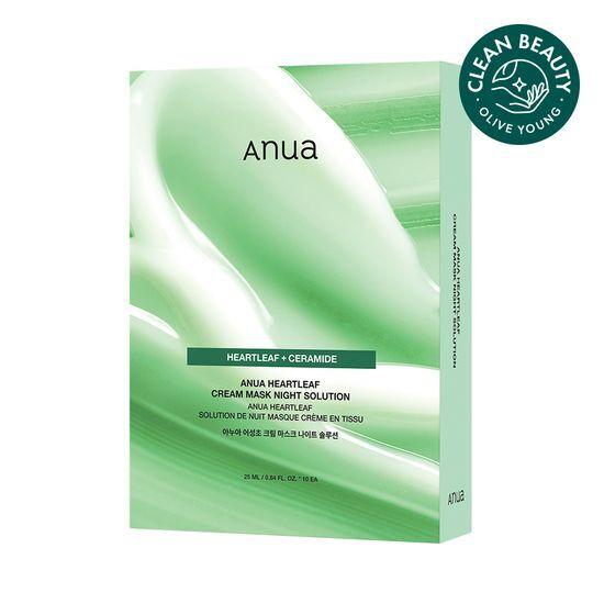 Anua Heartleaf Cream Mask Night Solution 10 Sheets