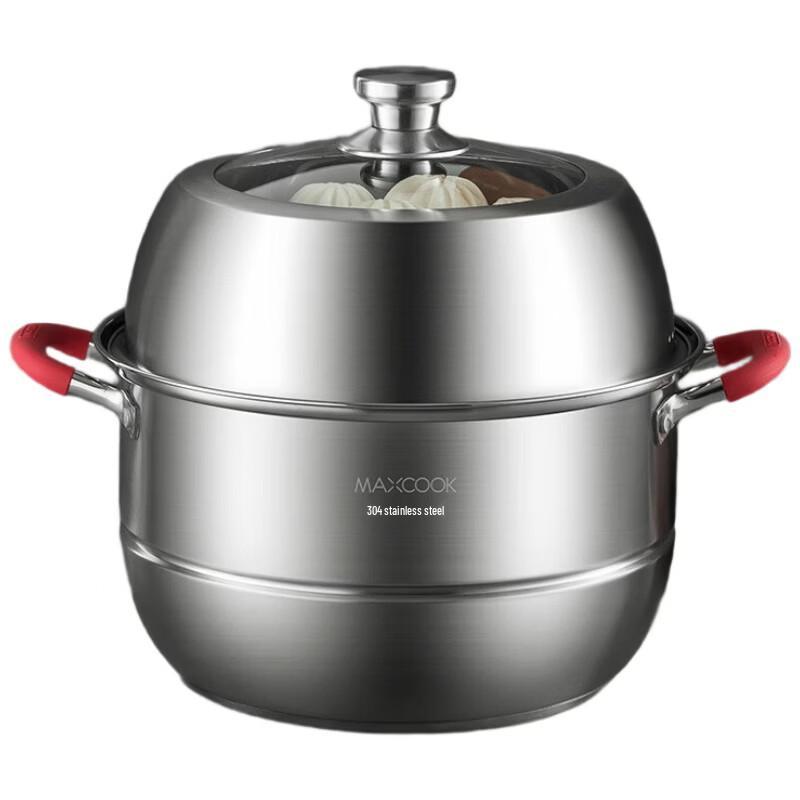 Meichu 28cm 304 Stainless Steel Double Layer Steamer Pot