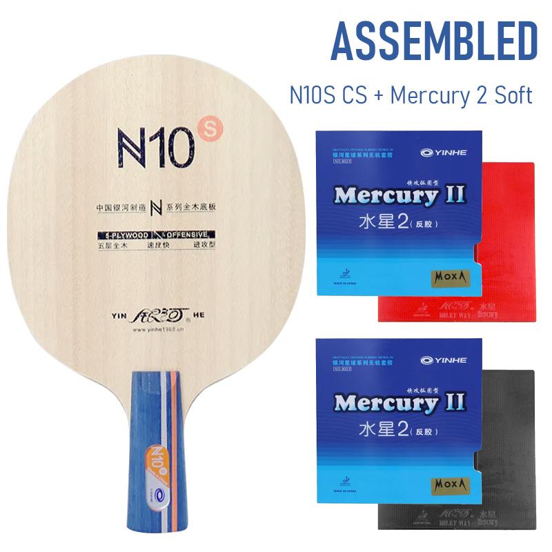 Raquette de Tennis de Table YINHE N10S 5 Bois Niveau Entrée Raquette Ping Pong Légère Base Pingpong pour Débutants