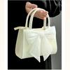 Bag Female Korean Style Fairy Style Bow Portable Small Square Bag One Shoulder Crossbody Small Bag Tide